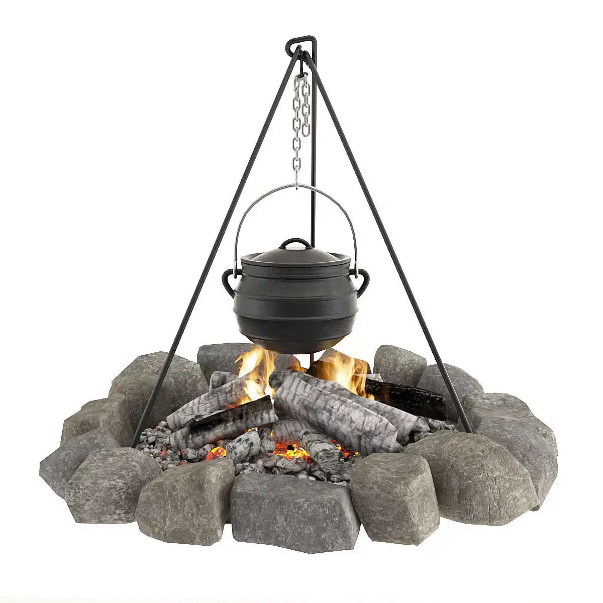 Bonfire and bowler 3D model