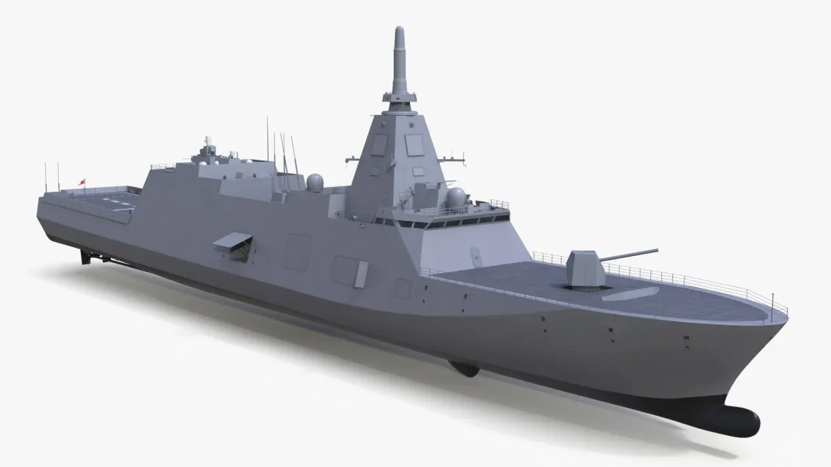 Japanese Mogami Class Frigate FFM-2 Rigged  purchase 3D model