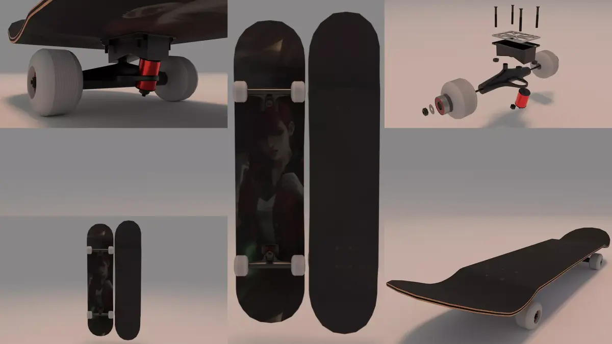 Arcane Vi Skateboard 01 3D model