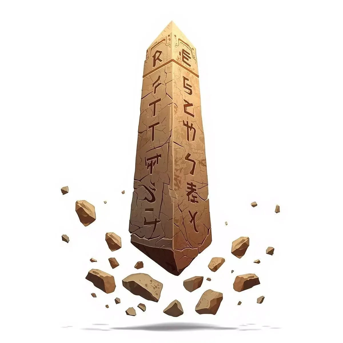 Floating Stone Obelisk 3D Model V01 Low-poly 3D model