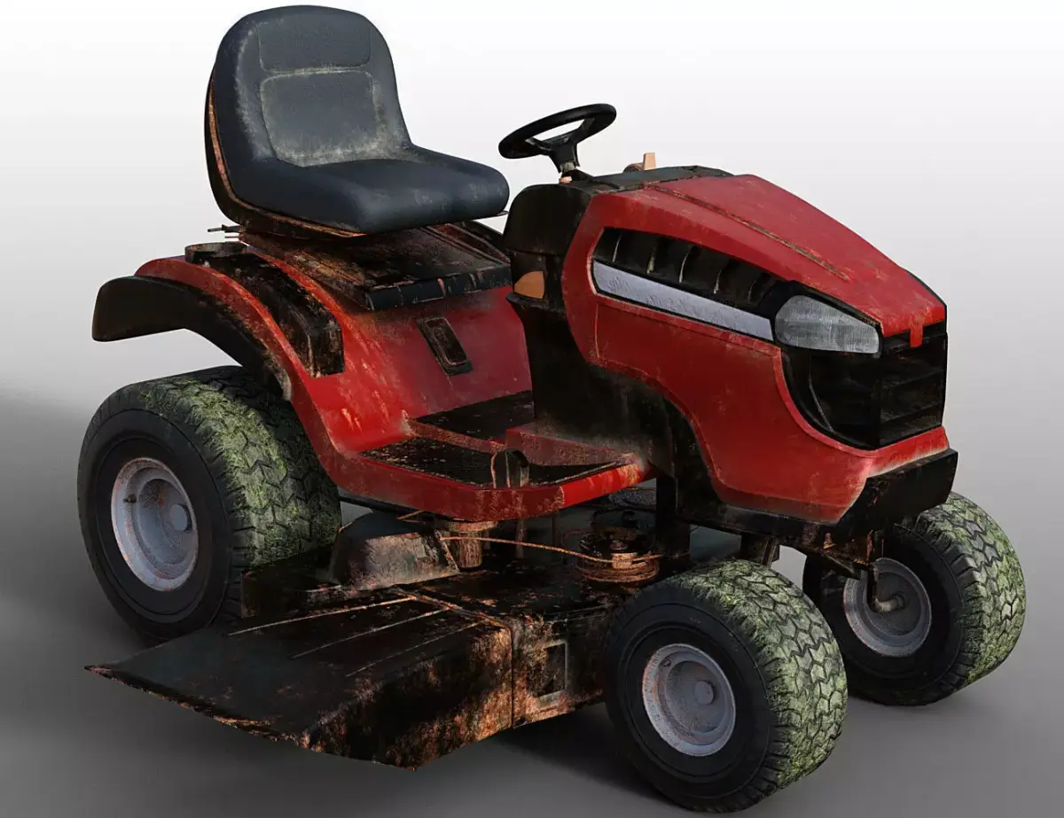 Lawn Mower Low-poly 3D model shop