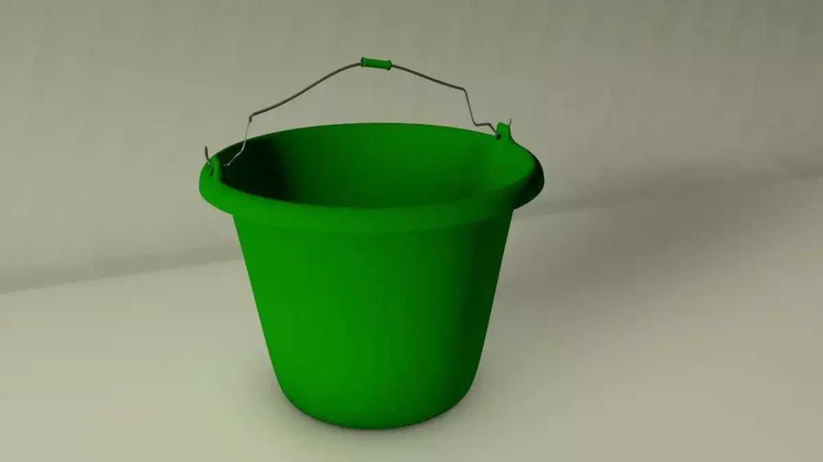 Bucket Plastic Low-poly 3D model
