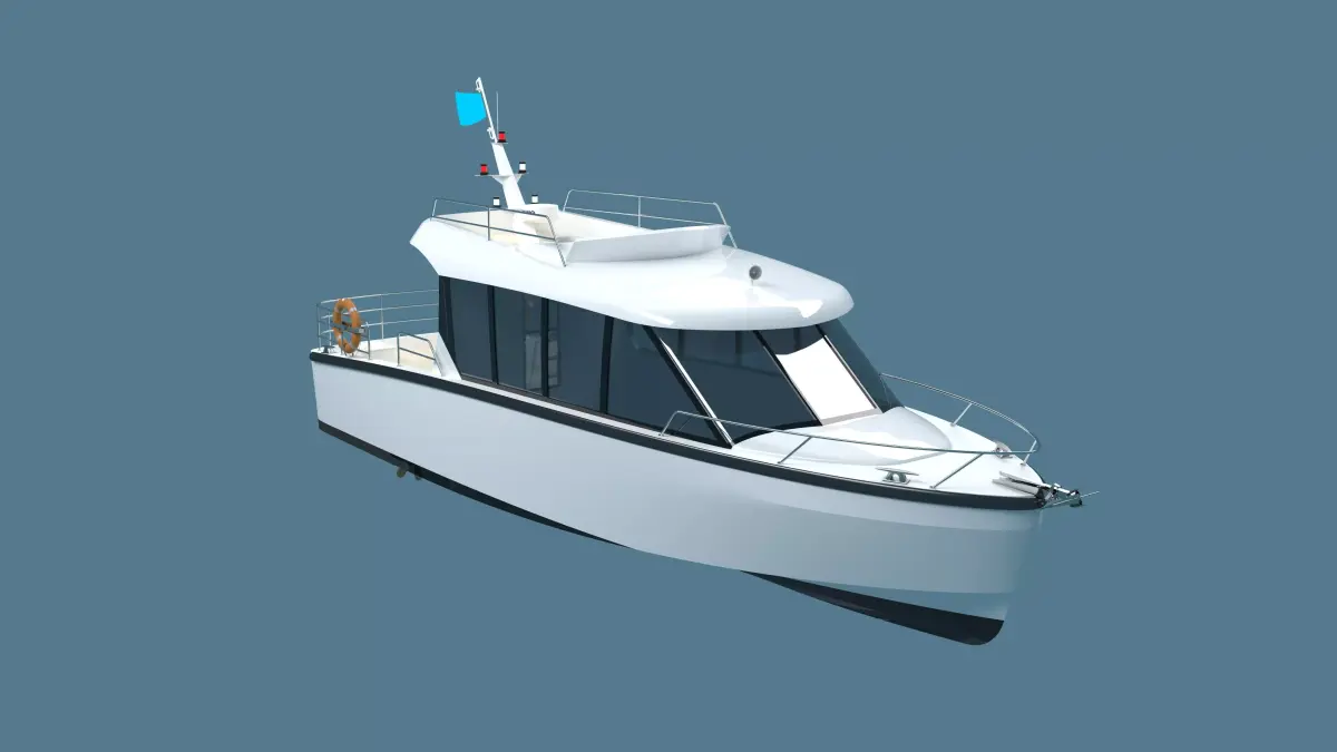 Yacht 16 person 3D model
