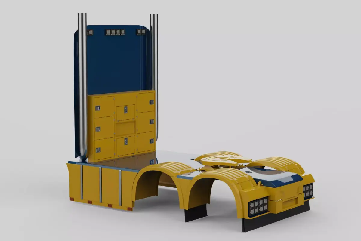 Truck Custom Parts Pack 3D model