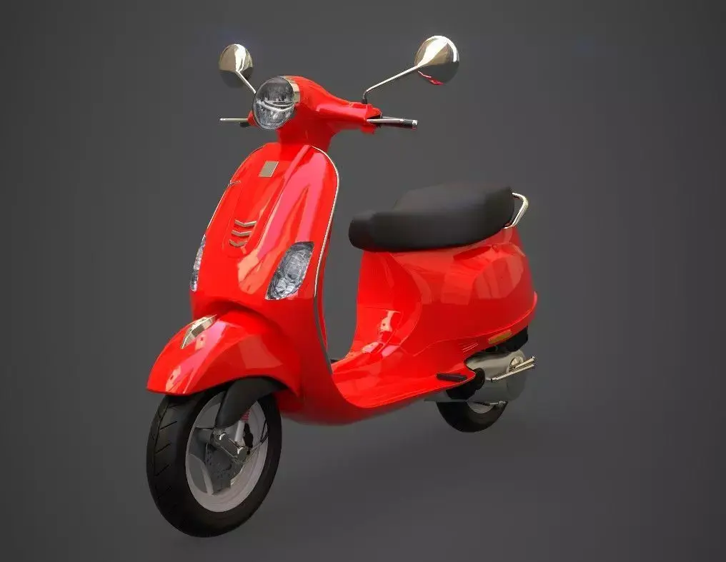 Vespa ZX Scooter Low-poly 3D model
