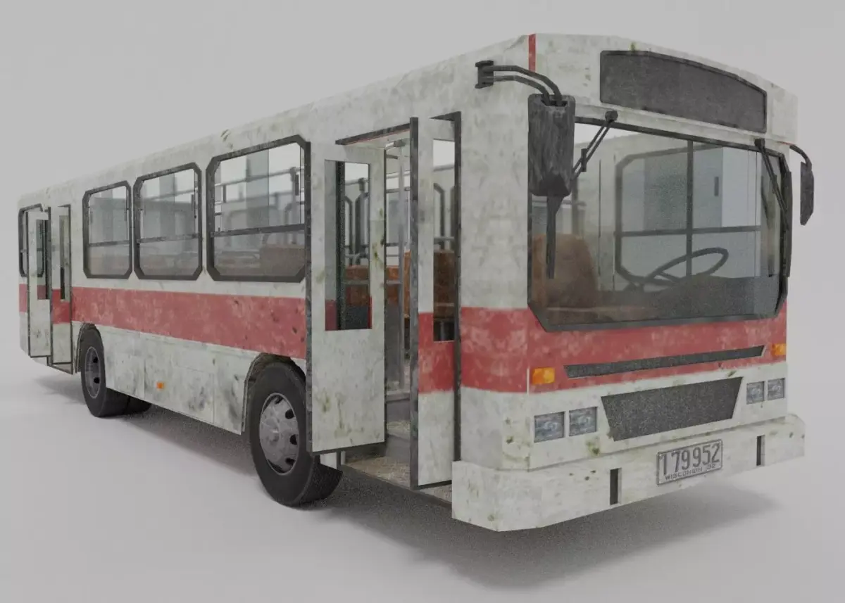 Old bus Low-poly 3D model order