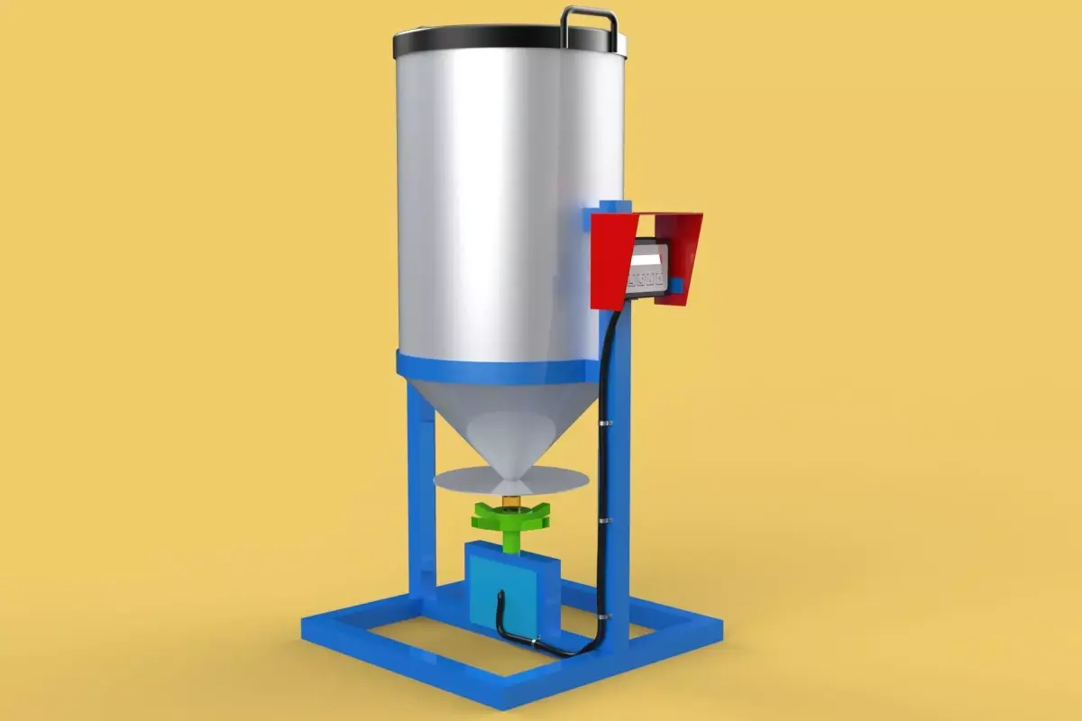 AUTOMATIC FISH FEEDER ROTARY SPREADER CENTRIFUGAL 3D model