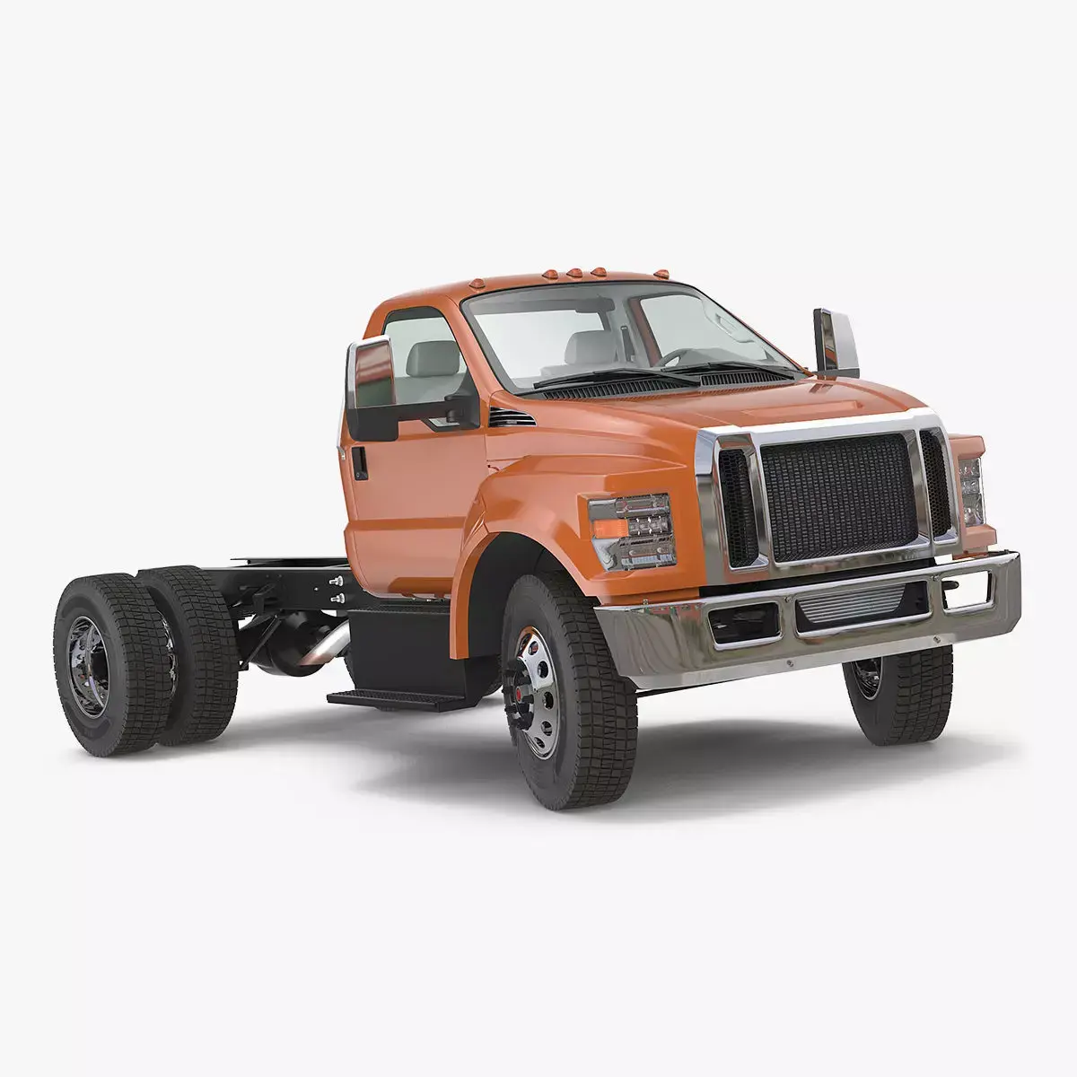 Crew Cab Chassis Truck Generic Rigged 3D model purchase