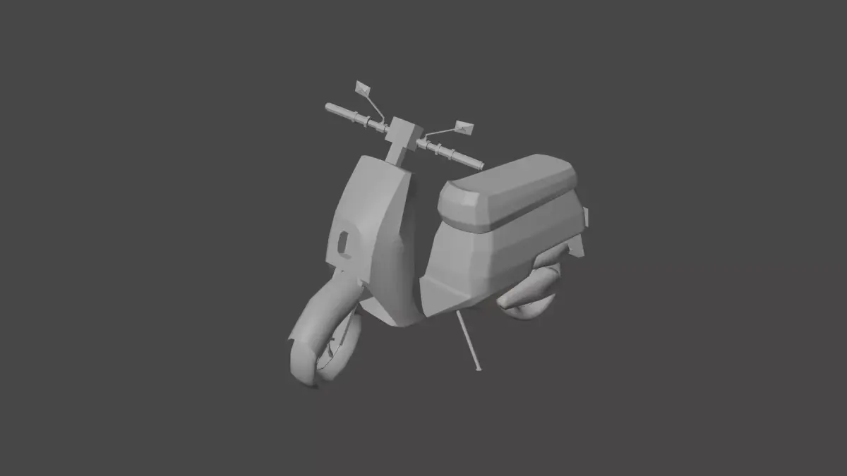 Low Poly Scooter Low-poly 3D model purchase