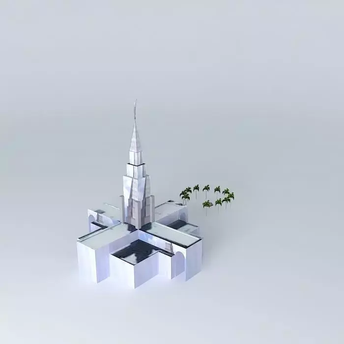 Mormon temple Campinas 3D model