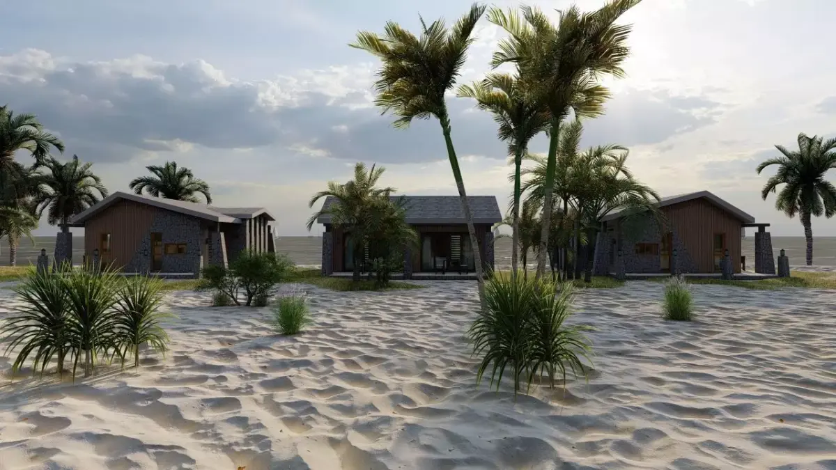 Hotel Beach 3D model buy