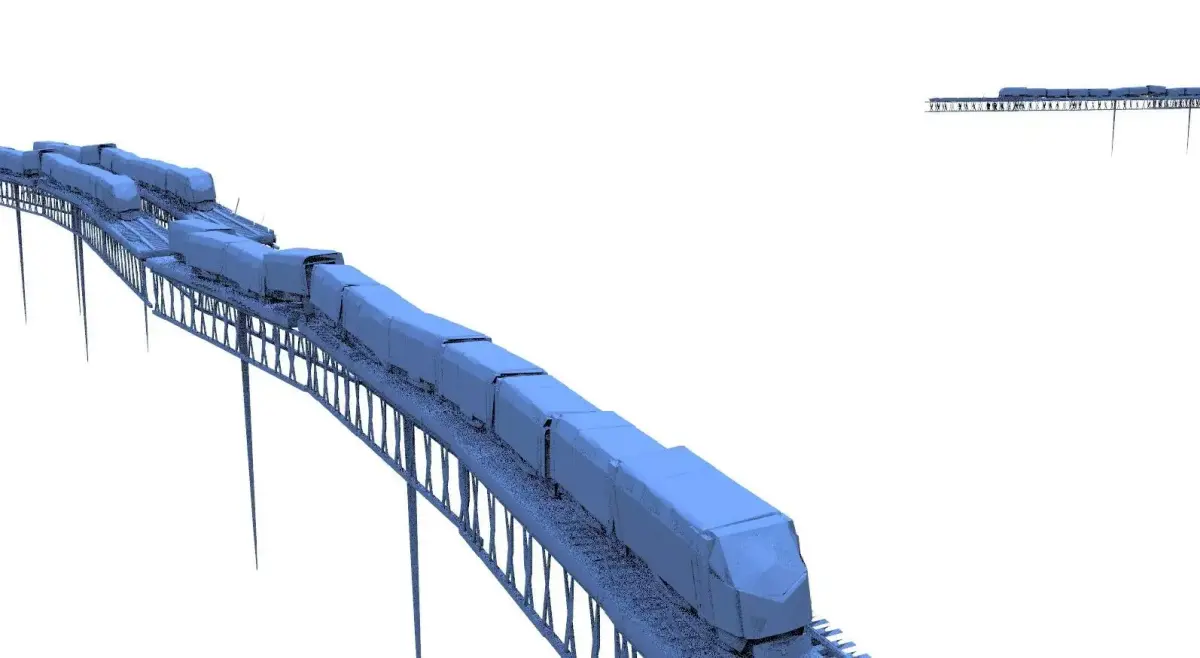 Train track extended 3D model