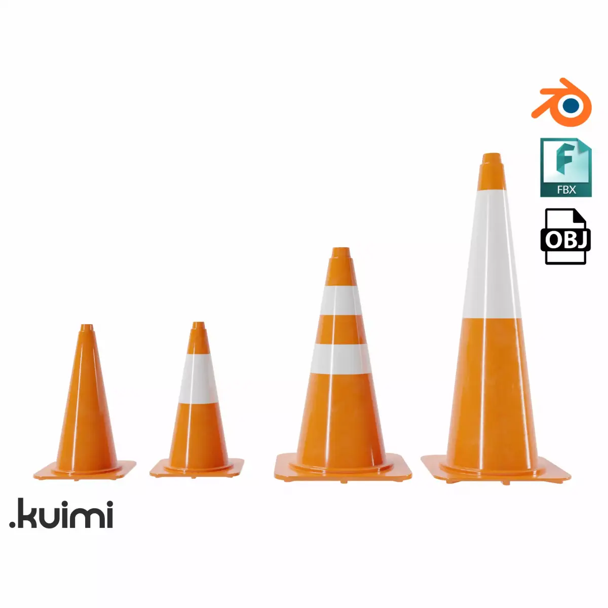Cones Pack 002 3D model