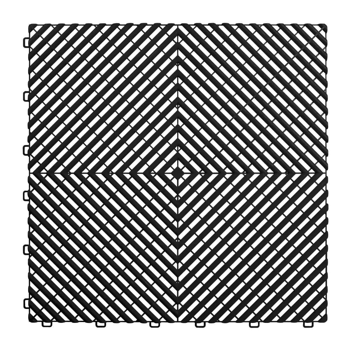 BLACK PERFORATED PP FLOOR TILE 3D model