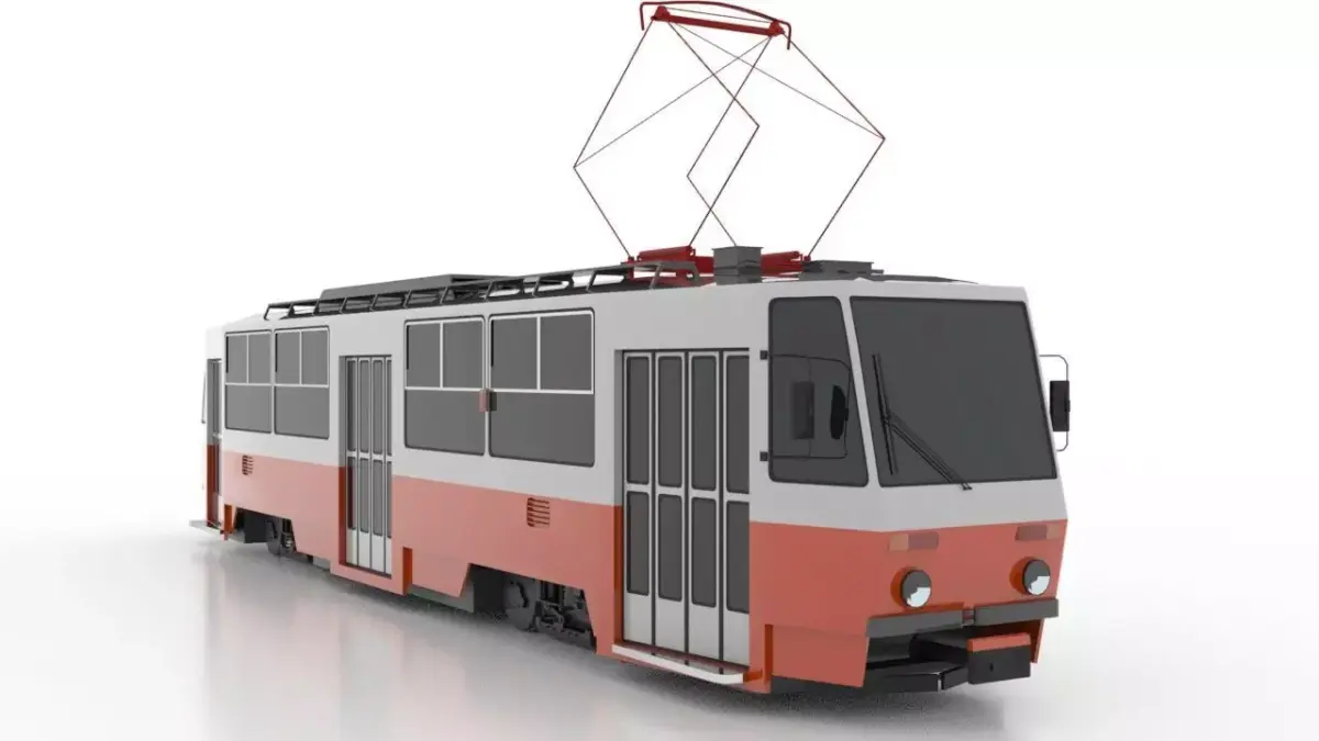 Tatra T5C5K Low Low-poly 3D model