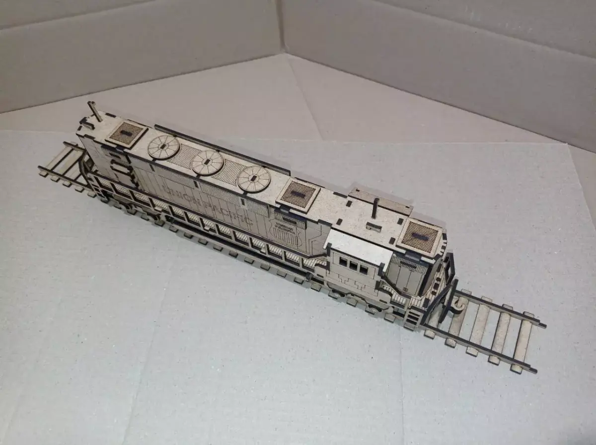 Wooden Locomotive Puzzle Laser Cut DIY Model 3D print model