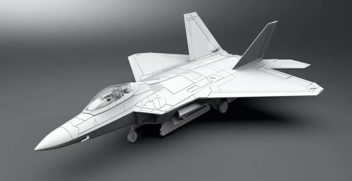 f22 Raptor Scale model 3D print model