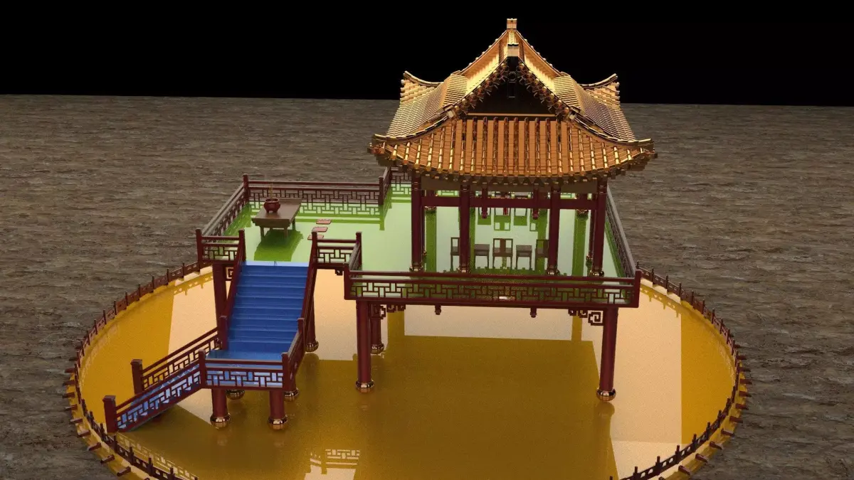 Chinese ancient house 3D model 15
