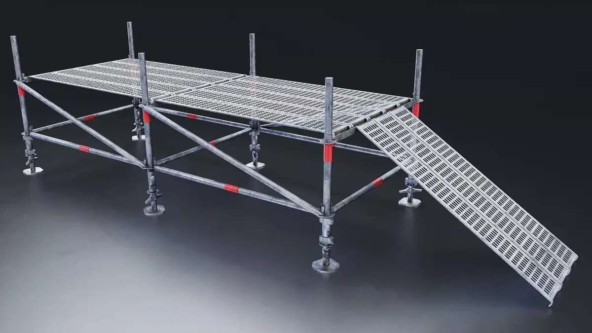 Metal Scaffolding Platform 3D Model Low-poly 3D model