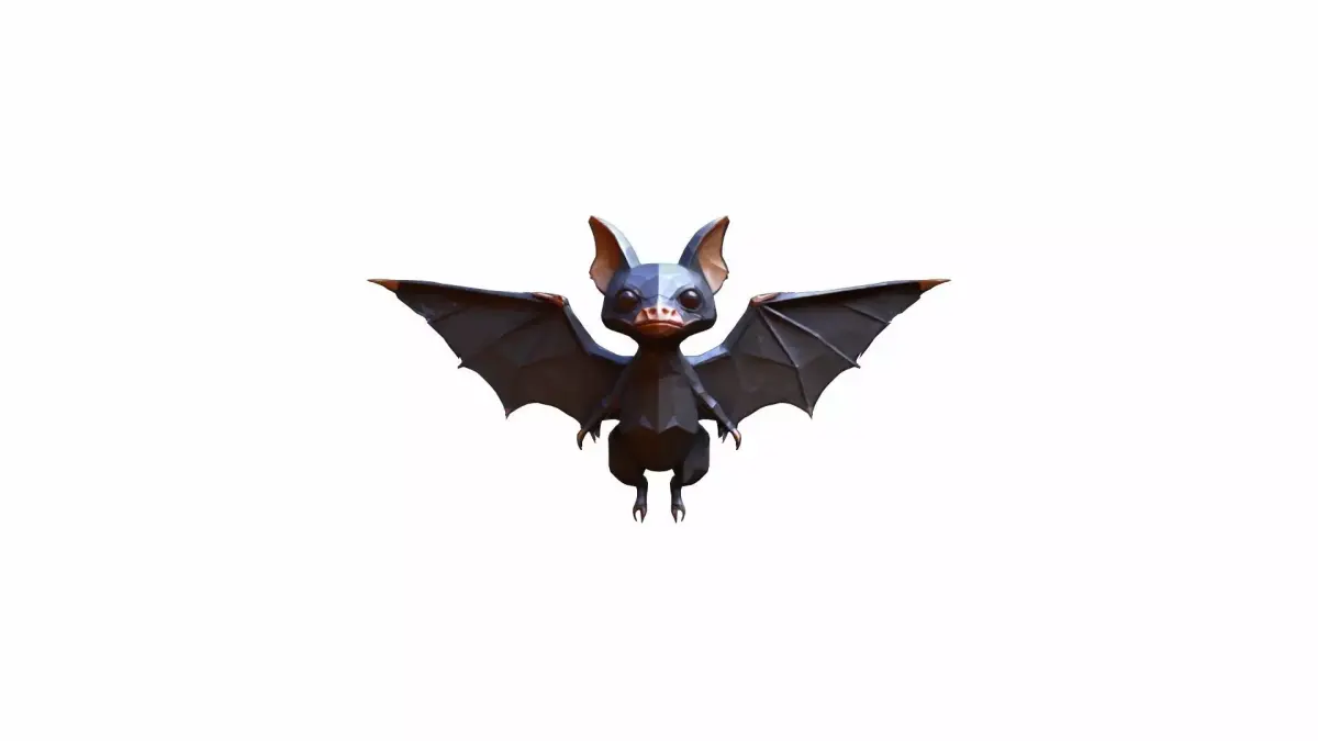 High 3d Render Animal Little Brown Bat Flying 3D model buy