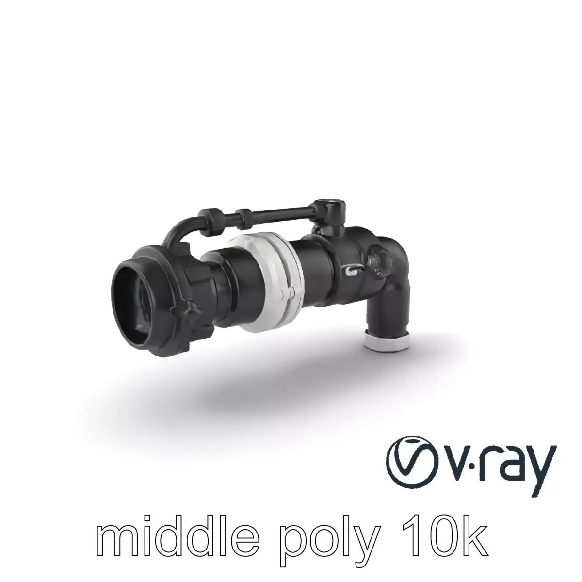 Convertible Piping System Polished Graphite model pack Low-poly 3D model