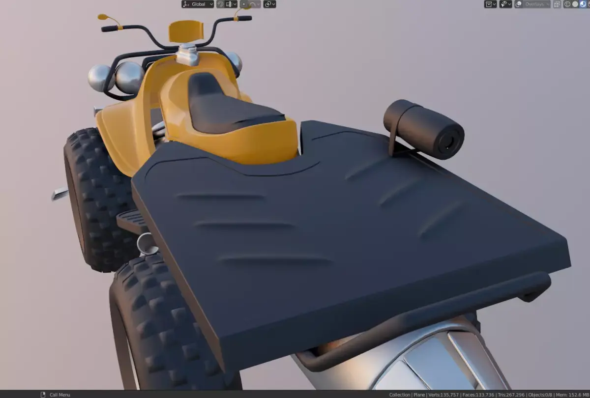quad bike Low-poly 3D model buy
