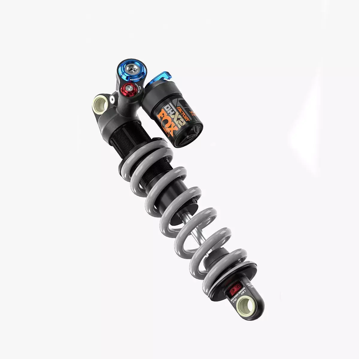 FOX DHX2 coil shock silver Low-poly 3D model