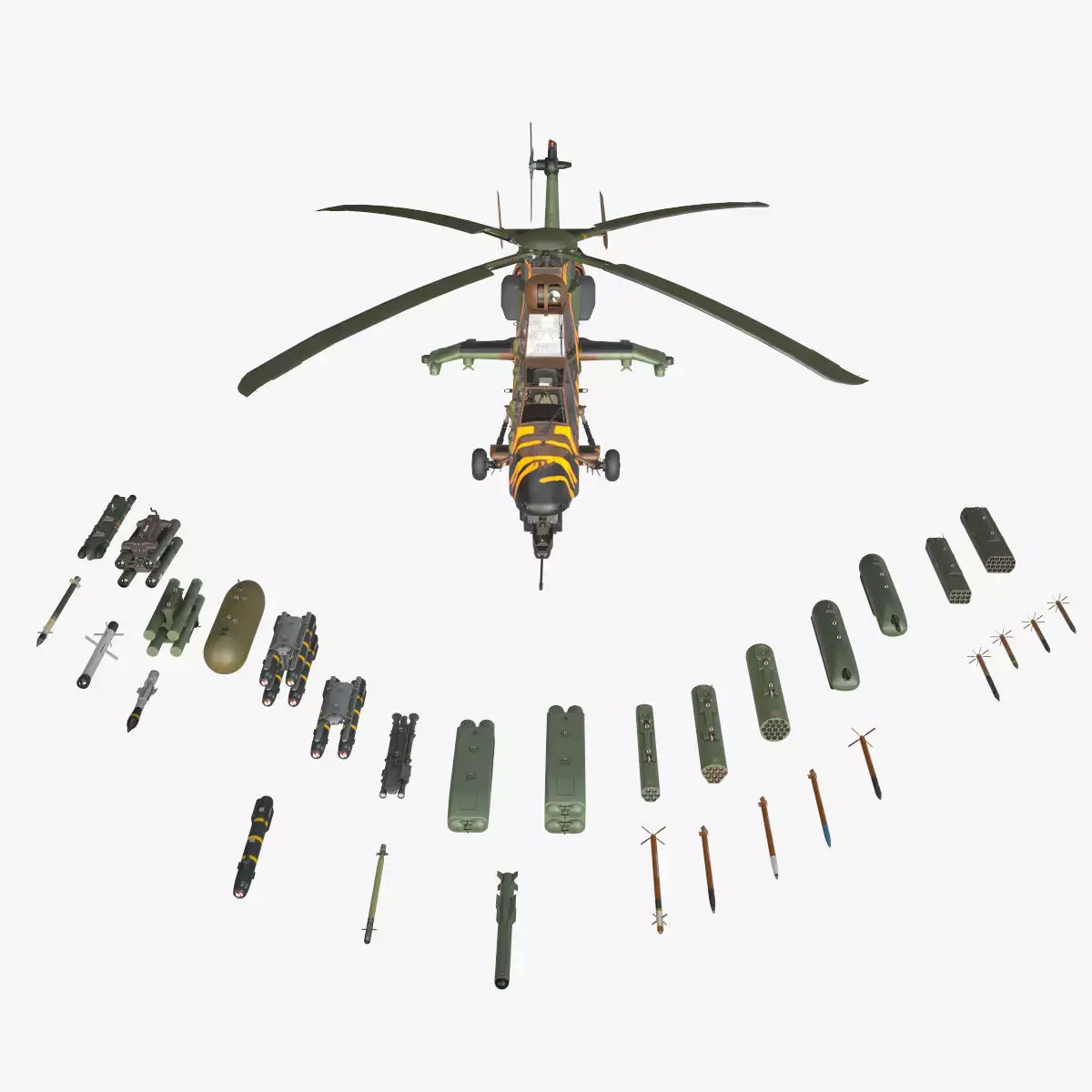 EC-665 Tiger HAD France 2 Basic Animation Low-poly 3D model
