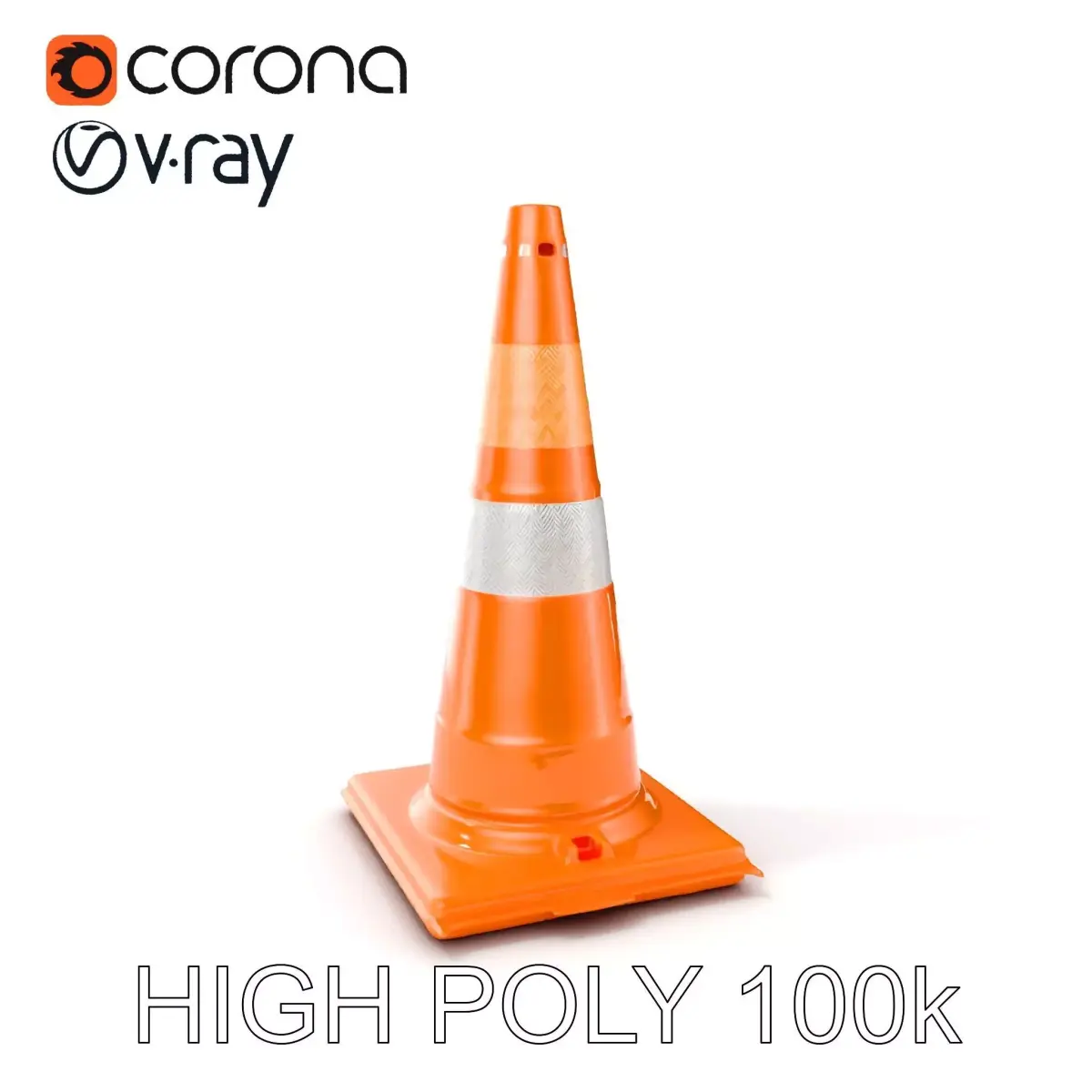 Traffic Cone Model Pack for D Rendering and Game Development Low-poly 3D model