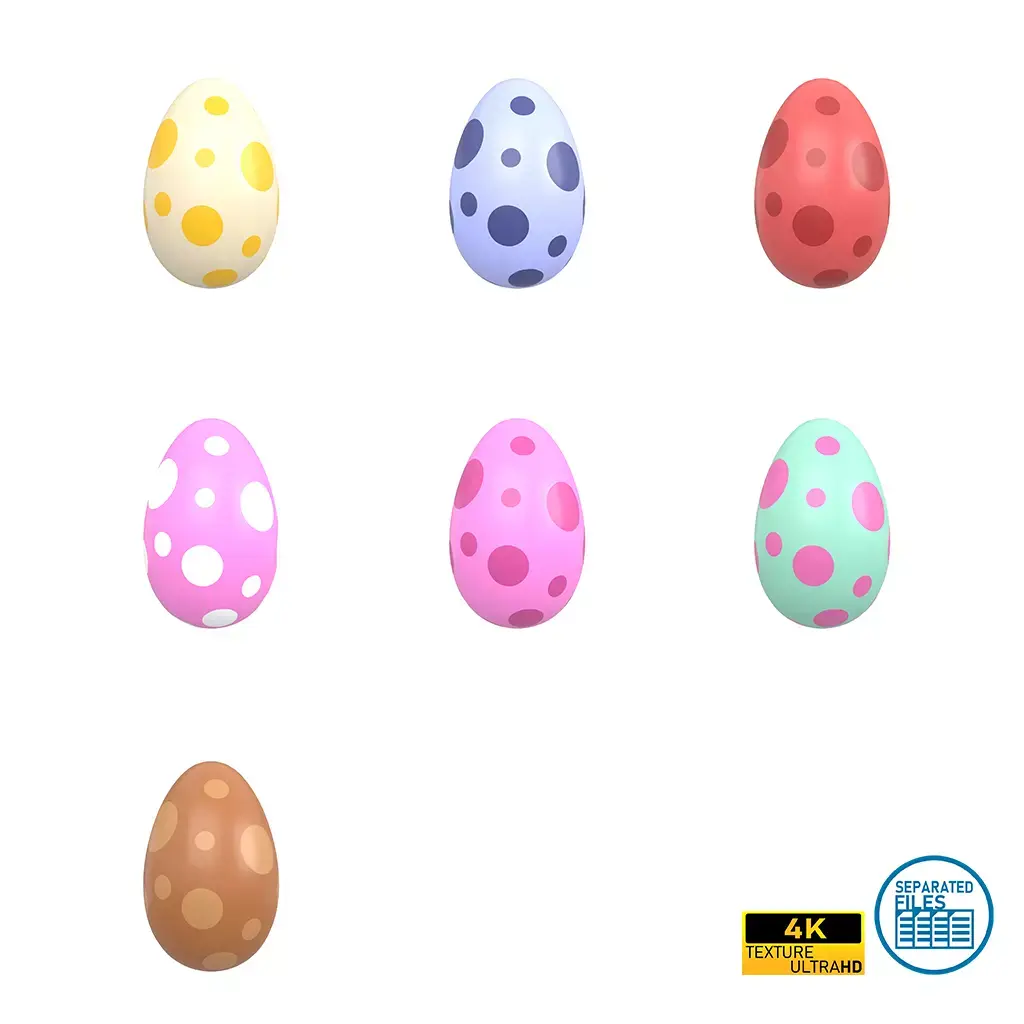 Dinosaur Egg v1 Pack Low-poly 3D model