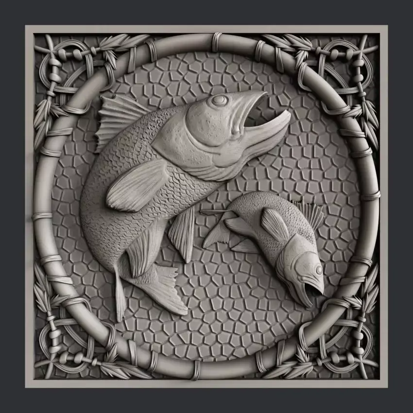 3d STL models for CNC fish 3D model