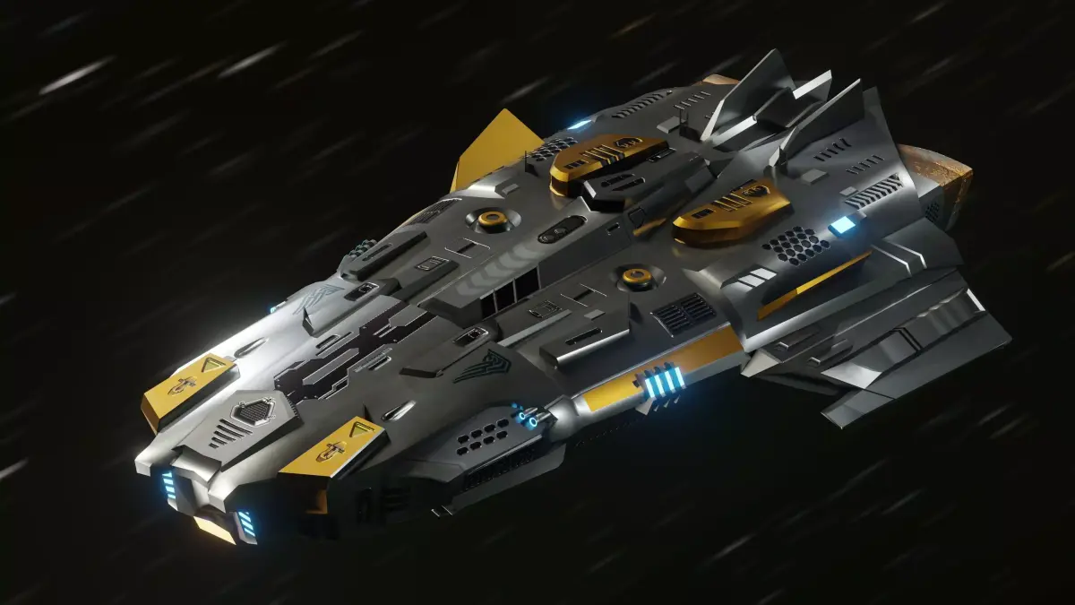 Anopheles Spaceship Low-poly 3D model