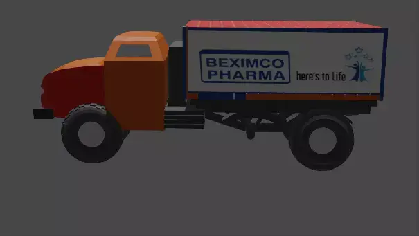 truck bemico pharma Free low-poly 3D model
