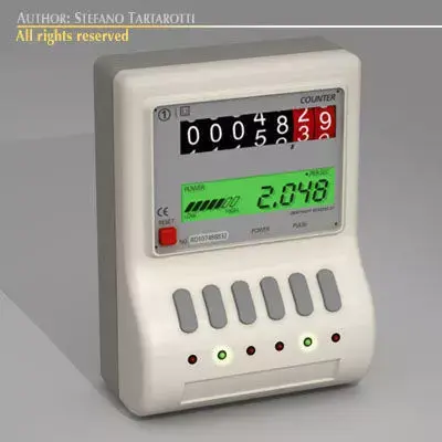 Power counter 3D model