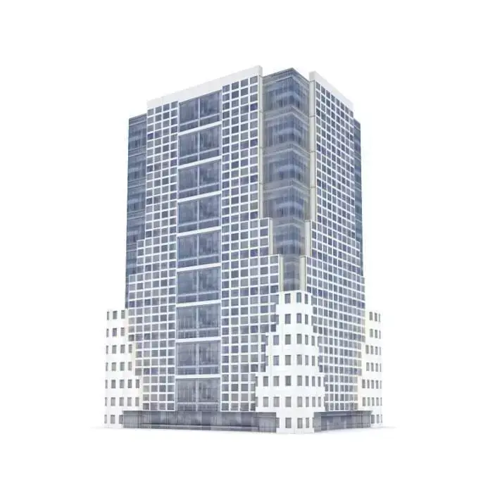 Grey And White Building 3D model