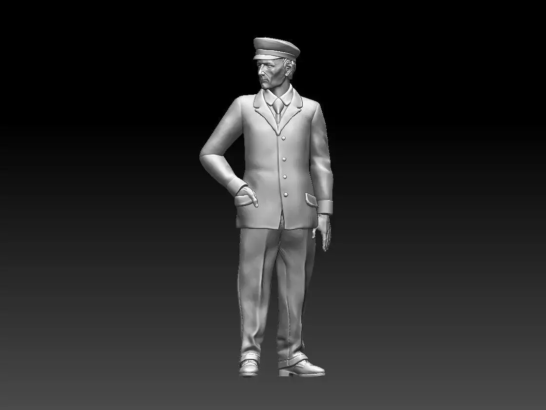 staff man in uniform 3D print model