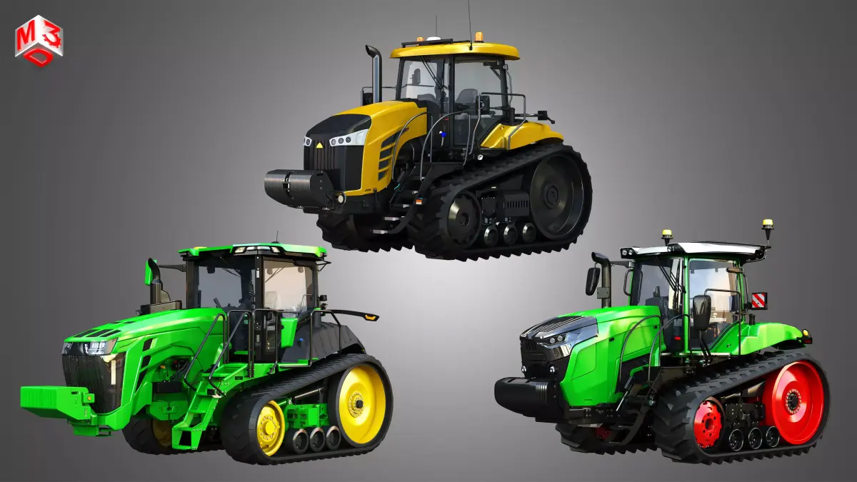 Tracted Tractors  3 in 1 3D Model Pack purchase