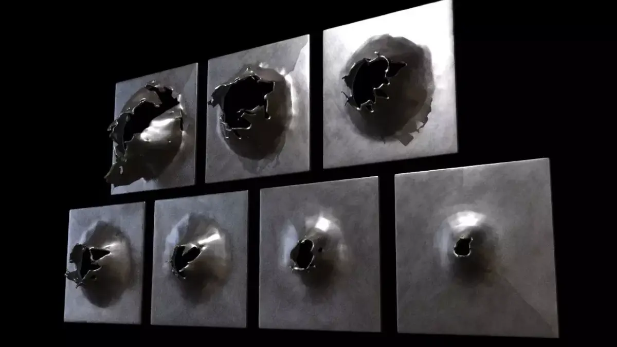 Bullet Holes on Metal 3D model