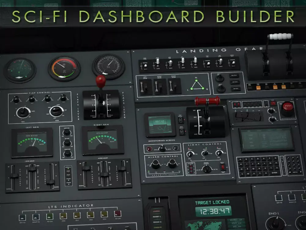 Sci-Fi Dashboard Builder 3D model