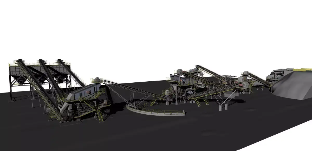 Complete mining plant 3D model