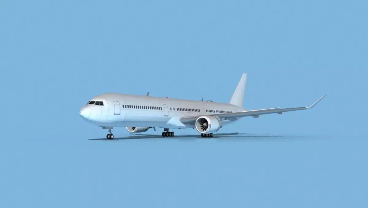 Boeing 767-400 Unmarked 1 3D model