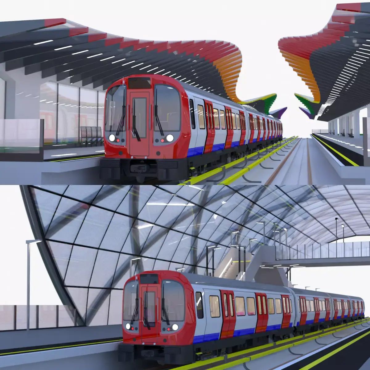 London metro stations 3D Model Pack