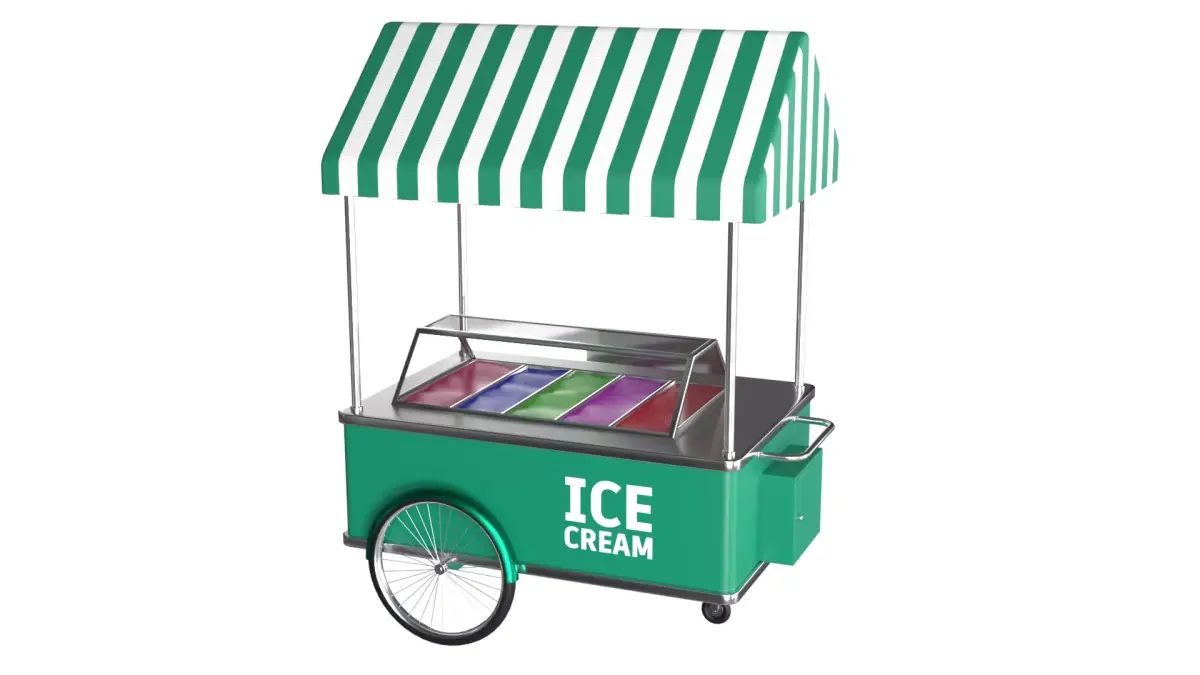 Ice Cream Cart PBR 2 Low-poly 3D model