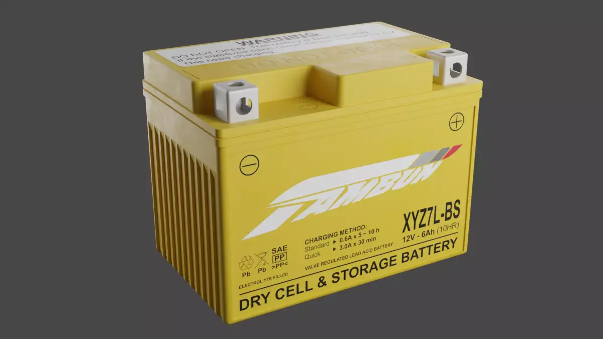 Motorcycle Battery Low-poly 3D model purchase