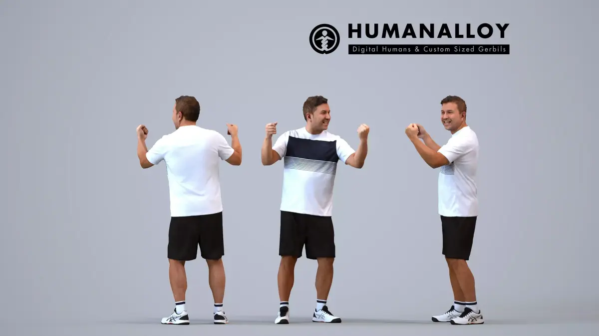 00566Omar008 - Adult Middle Eastern man exercising in athletic 3D model