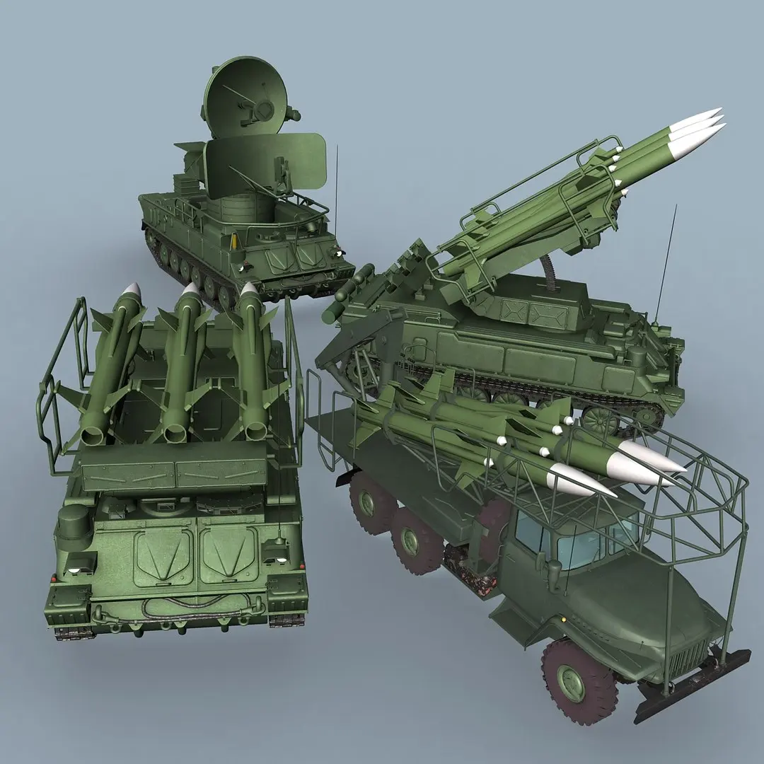 SA-6 battery 3D model