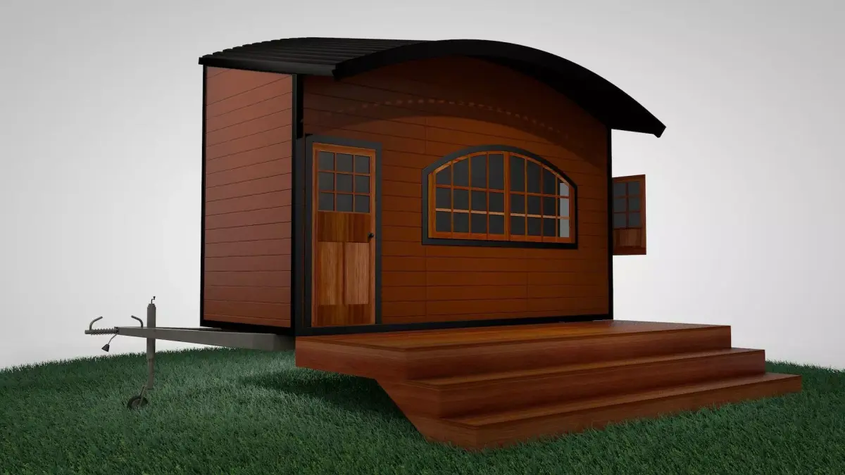 Tiny Home Mobile Trailer Popup 3D model