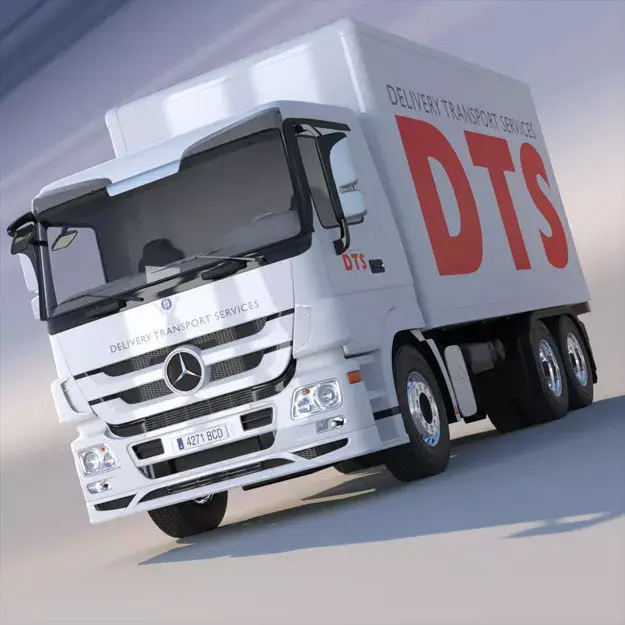 New Mercedes Actros Box Truck 3D model