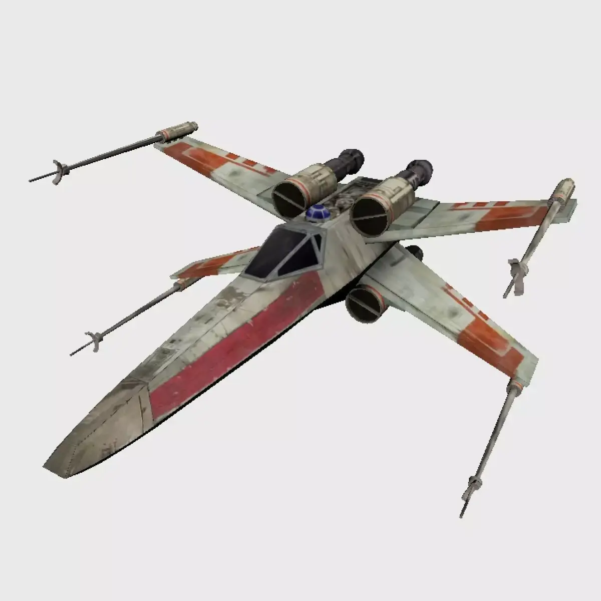 Xwing Starfighter Low-poly 3D model