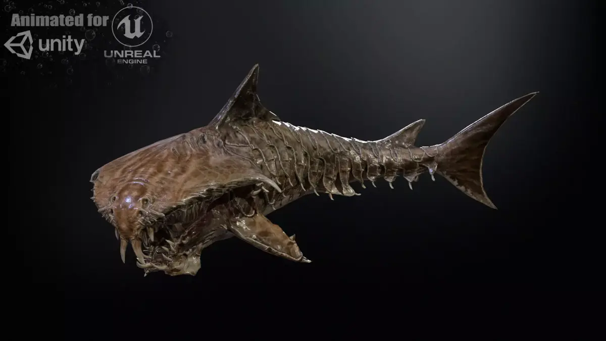 AlienShark 7 Low-poly 3D model